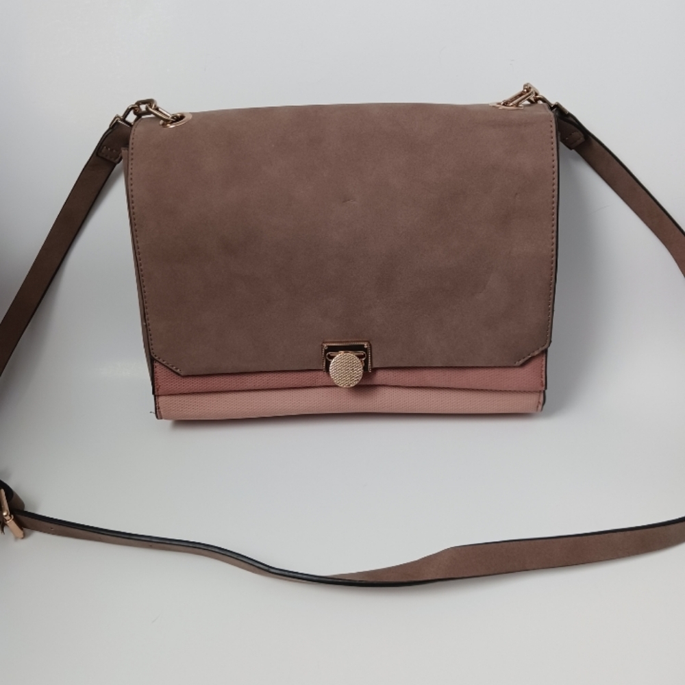 Parfois Faux Suede Clutch or Shoulder Bag